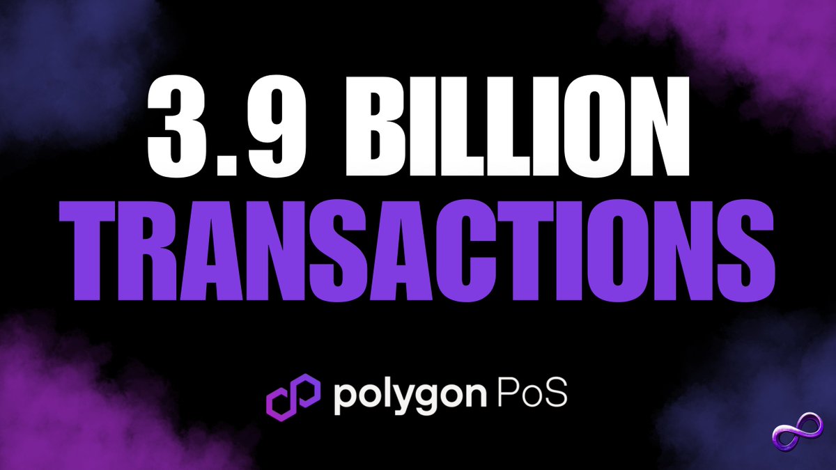 NEW: Polygon PoS has reached 3.9B total transactions.