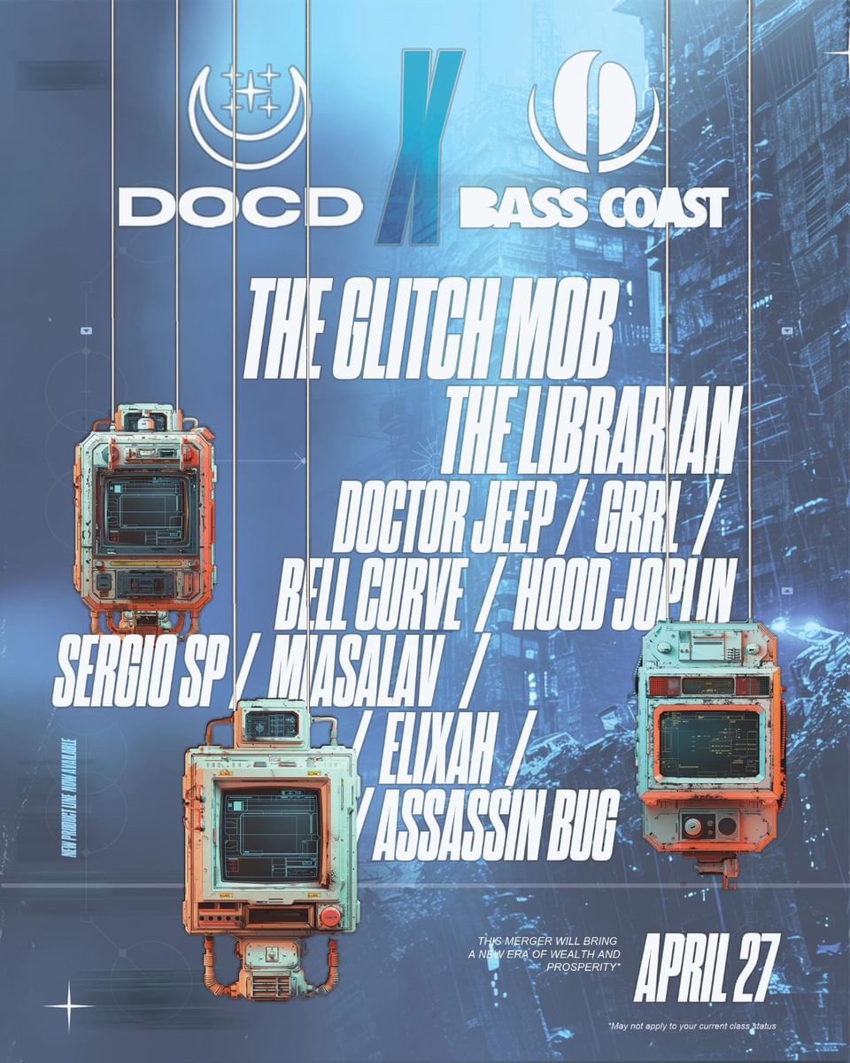 toronto this saturday! first show in my new home and i can’t believe this lineup 🔊🔊🔊 ——— bass coast x docd @ 131 @theglitchmob @doctajeep @isabellcurve @GRRLmusic @BassCoastFest @LibrarianMusic