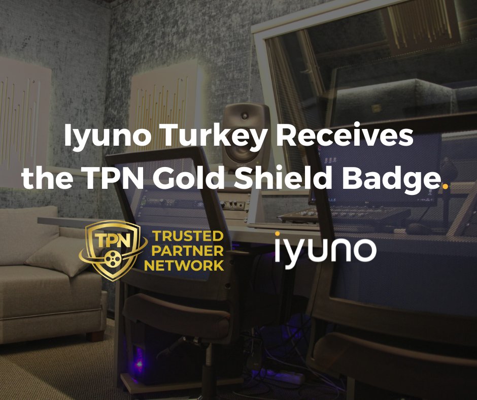 We are thrilled to announce that Iyuno Turkey has received the TPN Gold Shield Badge, becoming Iyuno’s 22nd TPN certified owned and operated facility. Read more here: iyuno.com/news/iyuno-tur…