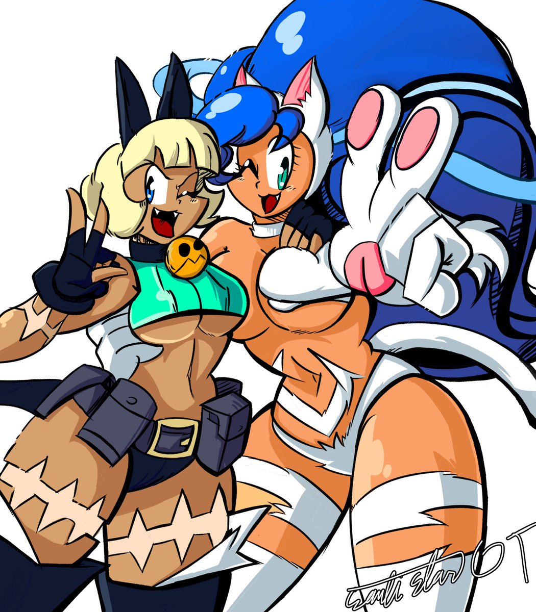 Finally... My fighting game Kittys!! 😻 #Skullgirls #Darkstalkers #Felicia #msfortune #SkullgirlsMobile #skullgirls2ndEncore #fightinggames #artist #digitalart #artistsontwitter #artistsonx #artistsoninstagram #artistsonfasebook #NewArtist