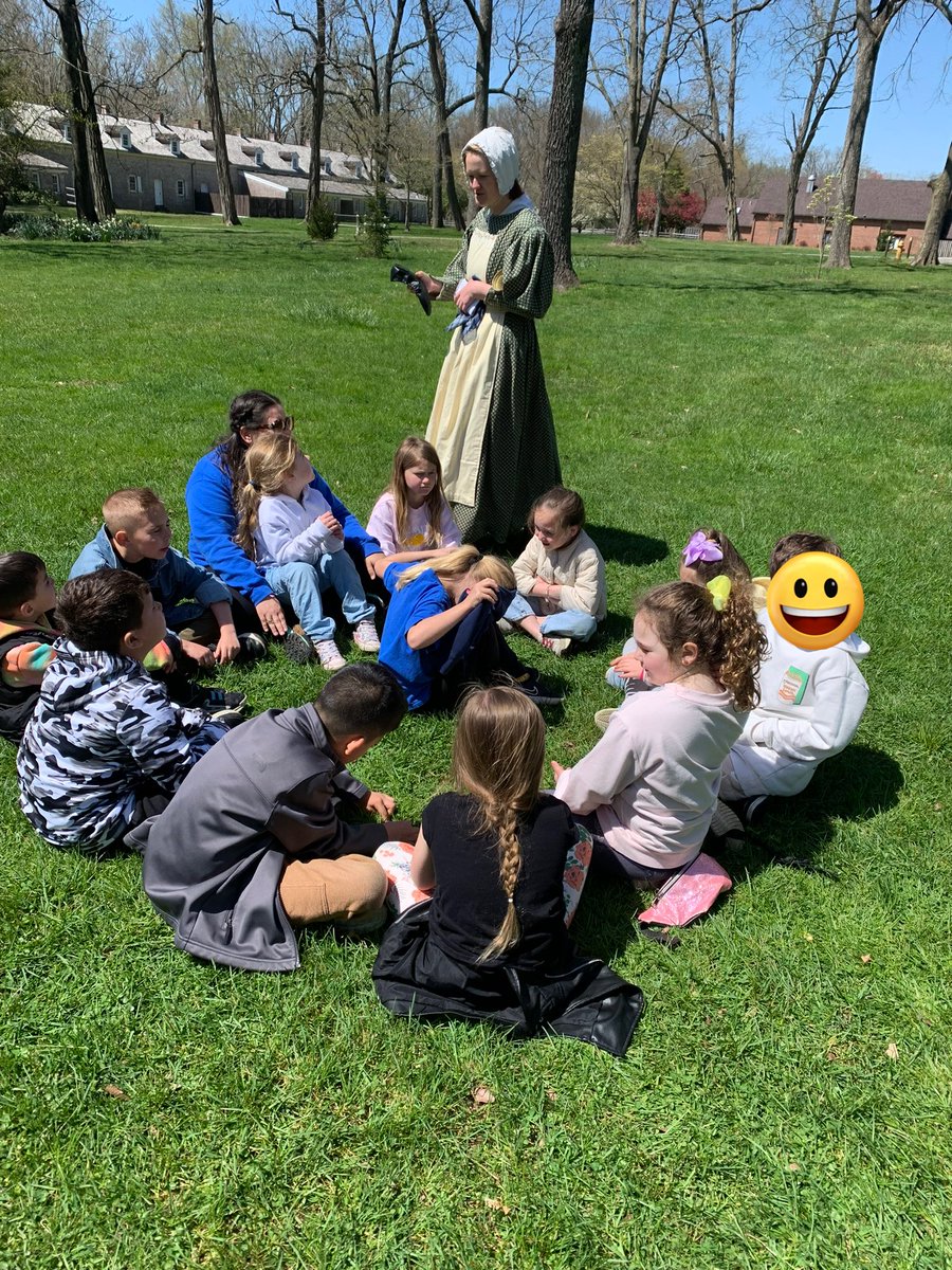 MissBFSD's tweet photo. Allaire State Park field trip was a success! Firsties learned all about what life was like in the 1800s! We went back in time to meet a Blacksmith, carpenters and play games galore! ⏱️ @FSDVikings https://t.co/u8SLfZqRaH