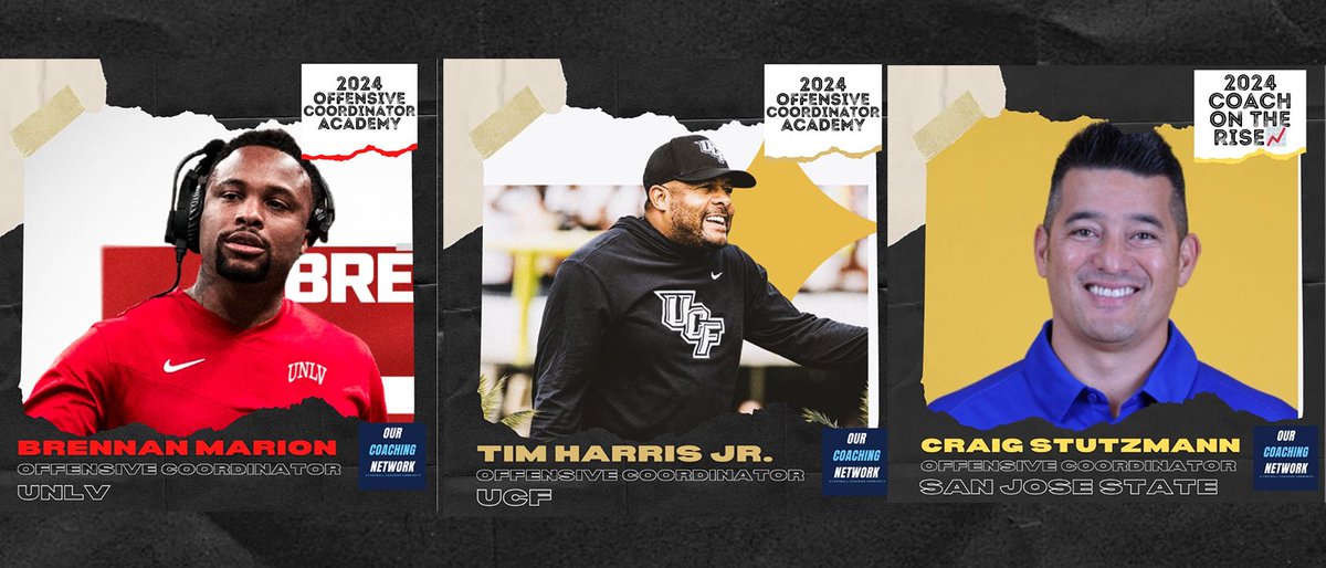 Another Big Time Week of Great clinics on the Network! We kick it off tonight with Session 2 of our Offensive Coordinator Academy with @BrennanMarion4, @CoachT_HarrisJR, & @CoachStutzmann! Recording will be up for all Members to rewatch tomorrow as well🙌