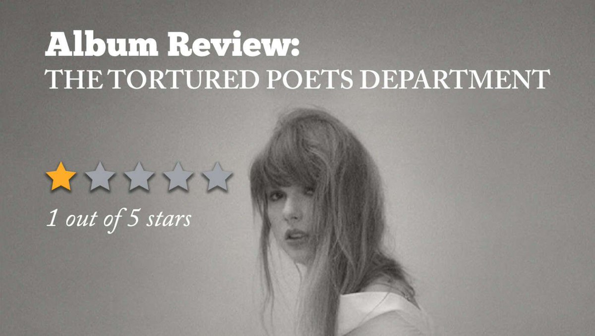 'The Tortured Poets Department' Review: We Usually Love Taylor Swift, But We Question Her Decision To Release An Album That's Just An Hour-Long Recording Of Her Sobbing In The Shower buff.ly/3W5StDB