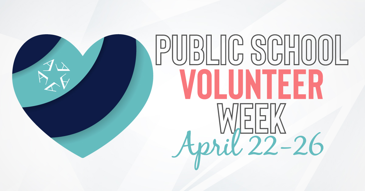 It’s #PublicSchoolVolunteerWeek! We could not do what we do without our volunteers. If you know a parent or a community member who volunteers in our schools, on the field or in the stands, tag them below so we can say thank you!