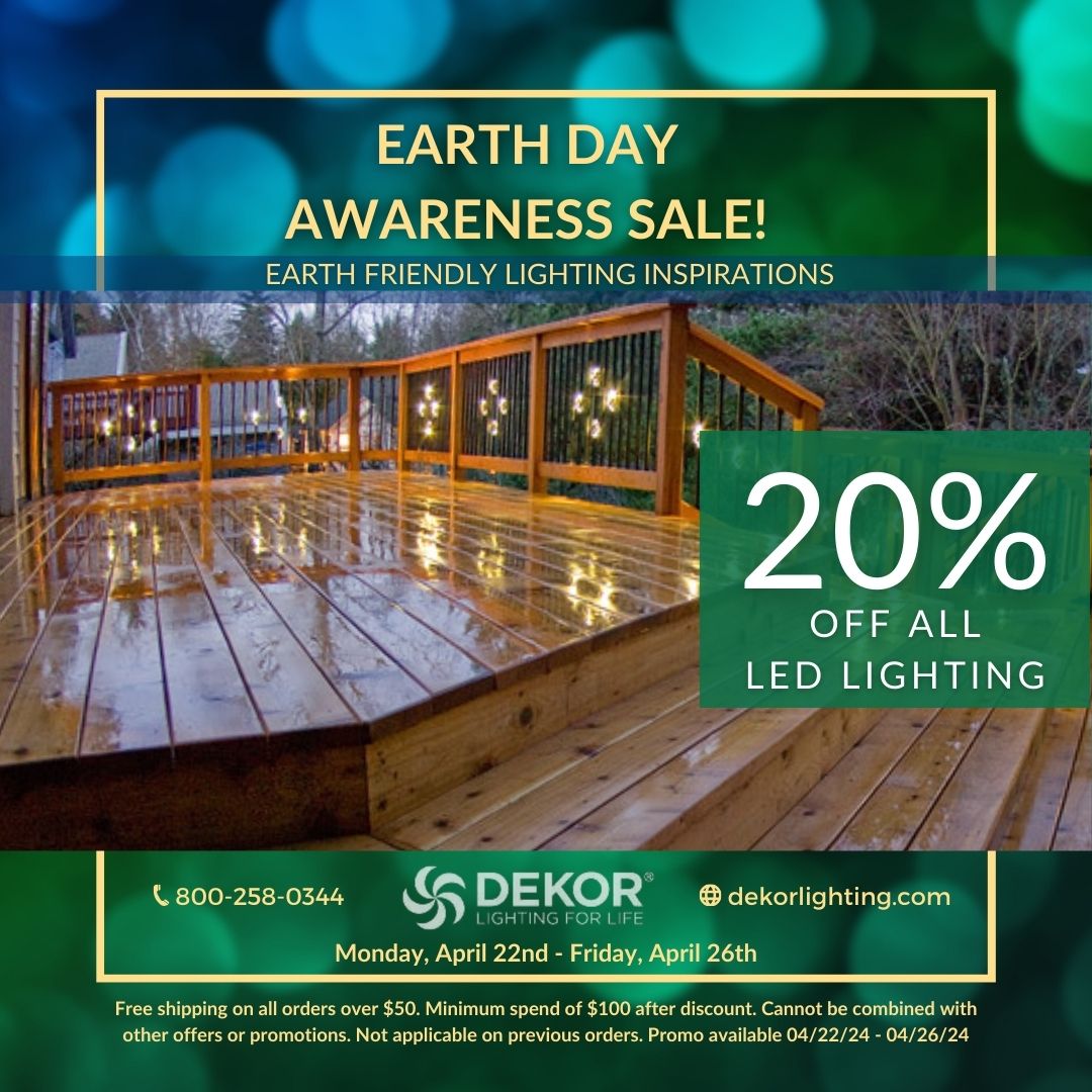 Brighten your world while saving the planet 🌍✨! Celebrate Earth Day with our eco-friendly lighting solutions. Shop now and enjoy 20% off LED lighting. Let's light up our homes responsibly! 

👉🏻Shop Now dekorlighting.com

#EarthDaySale #GoGreen #DekorLighting