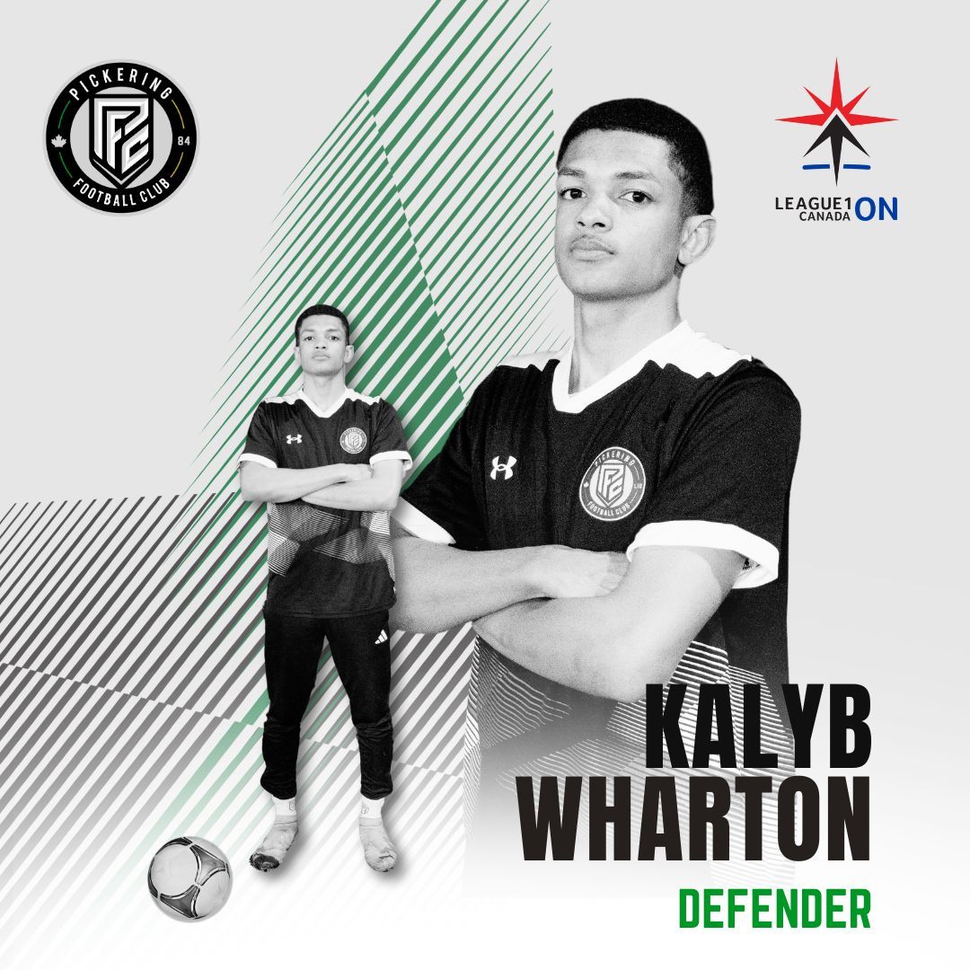 🚨 Signing Alert 📣 Pickering FC is pleased to announce Defender, Kalyb Wharton to our @league1ontario Men's team 🙌 #PFC40YRSPROUD #DestinationClub #L1ON