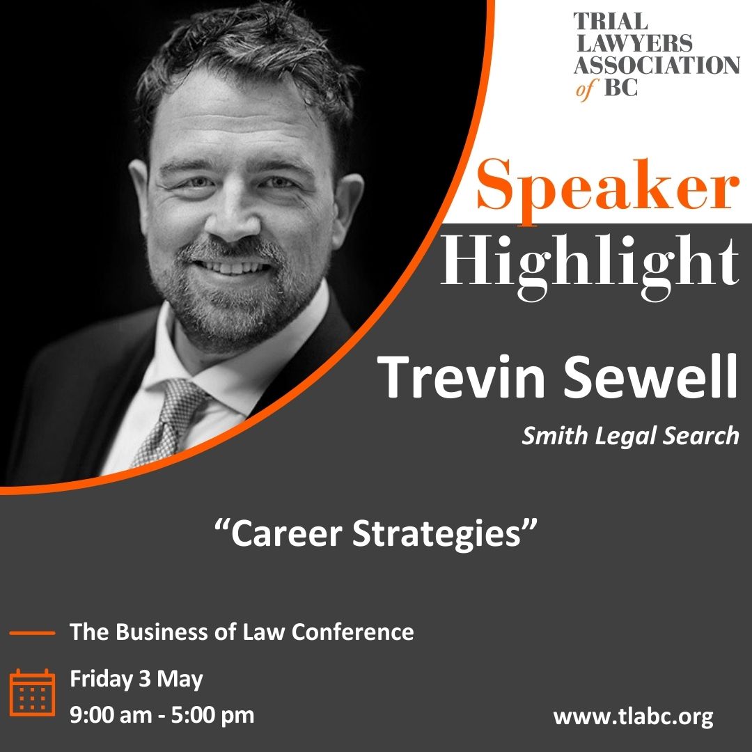 Strengthen your career with Trevin Sewell! Build professional relationships, leverage social media, and invest in yourself.

Register for How to Start, How to Run &/or How to Succeed in a Law Practice: tlabc.org/2024_BusinessO…

#BCLegal #BCLaw #LegalEducation

@SmithLGLSearch