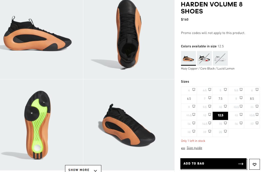 Ad: Few sizes back - adidas Harden Vol. 8 'Sculpt' -> howl.me/cl6jBGlLkJH