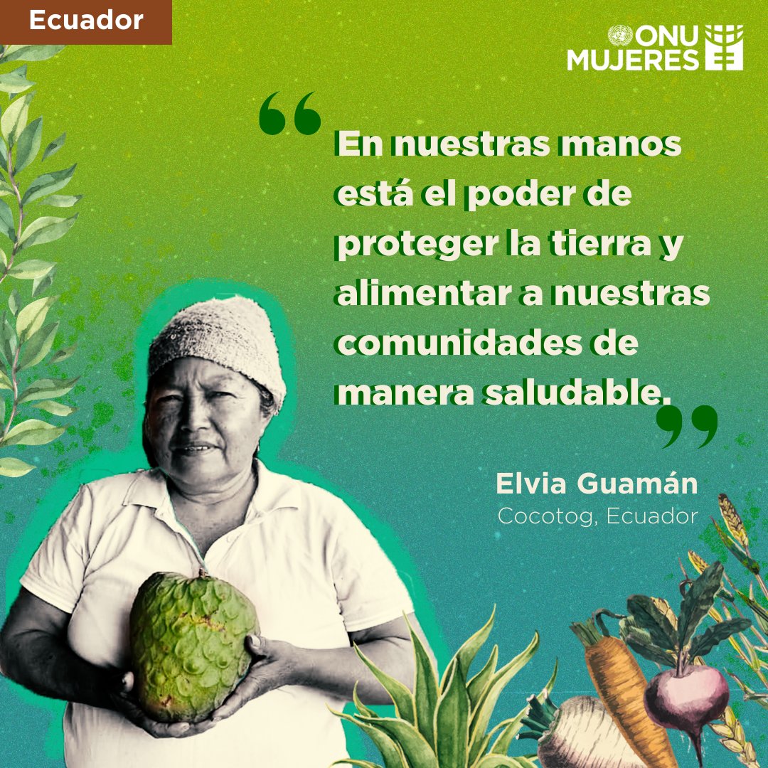 💬 'En nuestras manos está el poder de proteger la tierra y alimentar a nuestras comunidades de manera saludable” ​​— Elvia Guamán, partipante del proyecto 'Fomento a las vivencias de la cultura y las artes e innovación para mujeres rurales de Quito” 👉unwo.men/OHfb50RlxVV