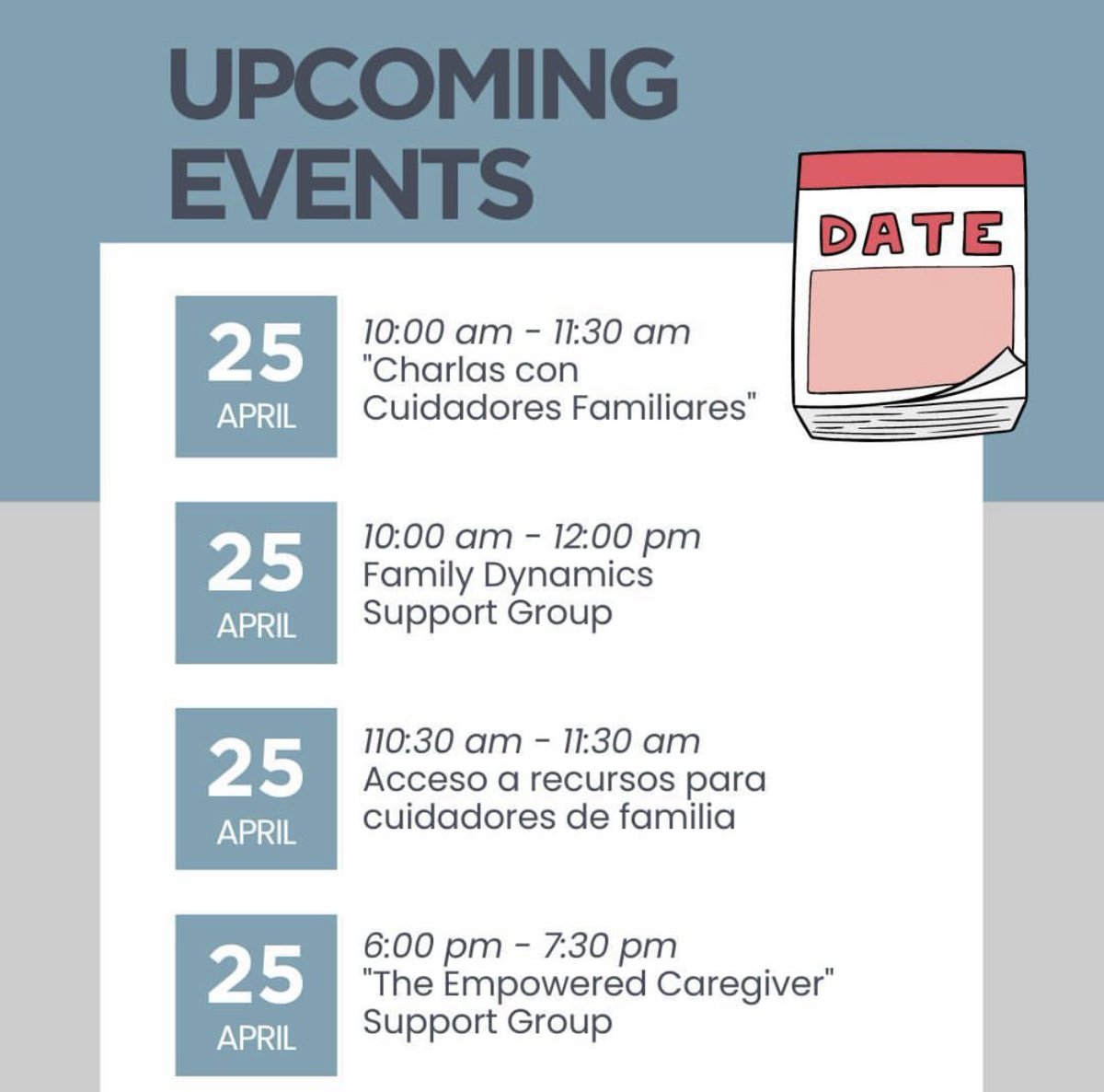 Events this week by @losangelescrc! To learn more, please go to https:// losangelescrc.usc.edu/events/. #caregivers #ihss #providers #communityresources #freeresources #peopleinneed #losangeles #lacounty