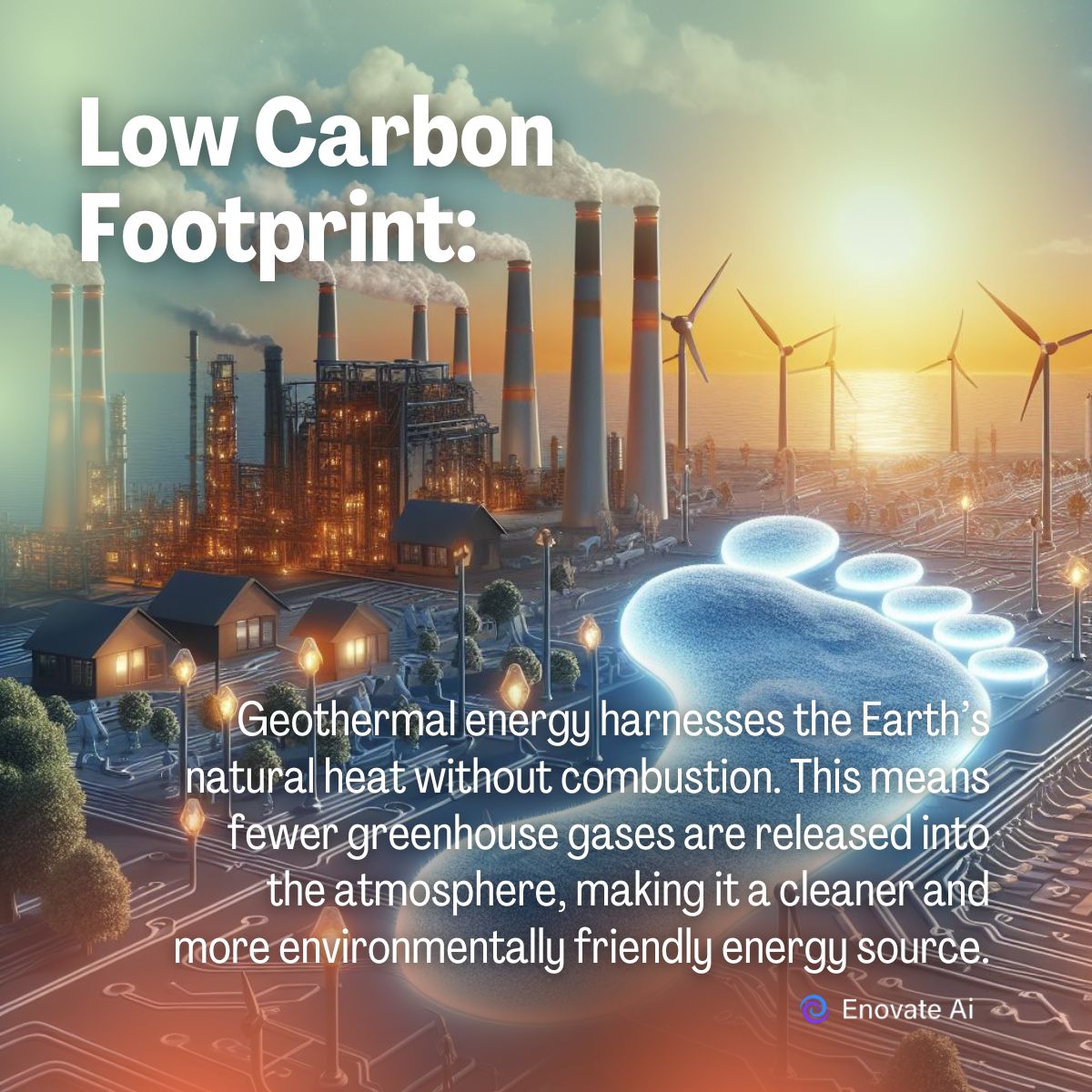 #GeothermalEnergy contributes to environmental conservation by...
Low Carbon Footprint: Unlike fossil fuels, which release CO2 when burned, geothermal energy harnesses the Earth’s heat without combustion meaning less greenhouse gases are released into the atmosphere
#EarthDay2024