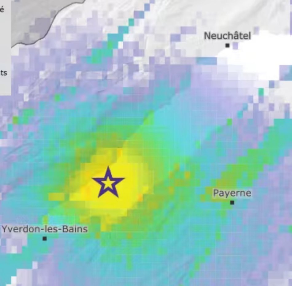 🇨🇭- An earthquake has been recorded in Switzerland.

↪️ In the North of the canton of Vaud, an 3,8 earthquake on the Richter scale around 3:35AM near the city of Yvonnand.

Swiss Seismology Department