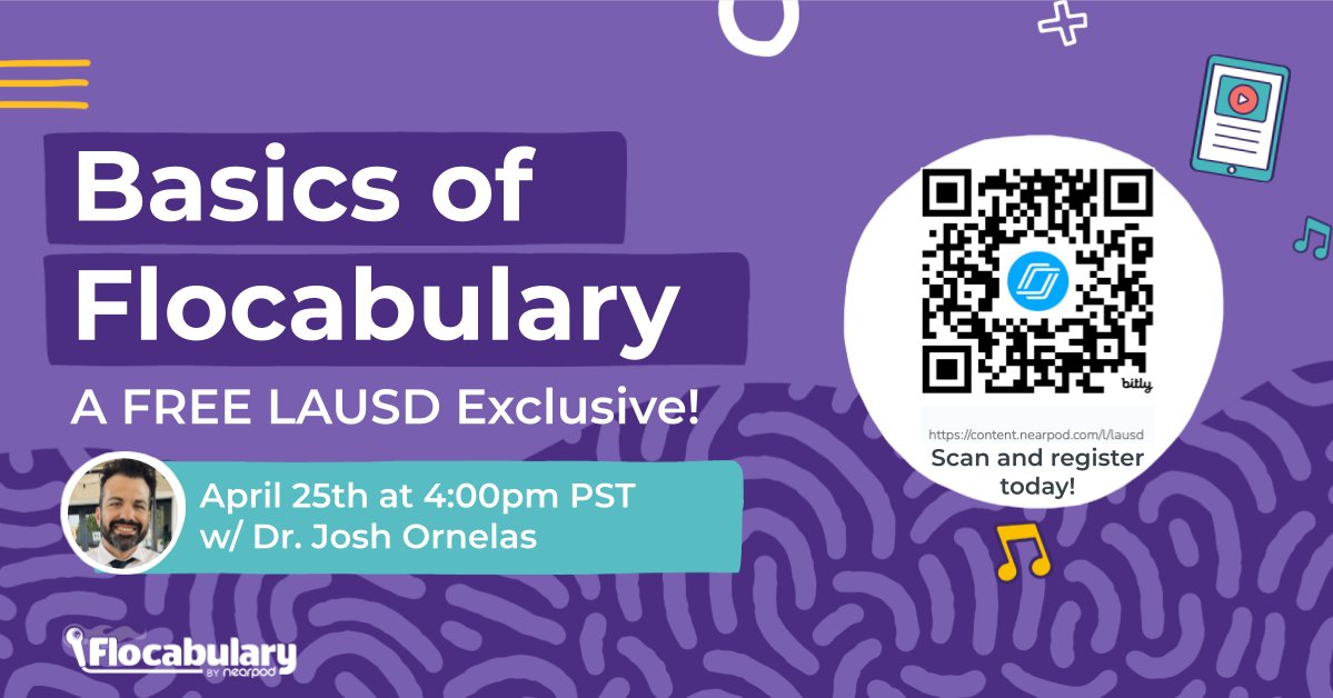 Hey @LASchools Join us for a FREE exclusive introductory session on Flocabulary! Learn how Flocabulary is structured, explore feature functionalities, and discover an array of subject & grade-level content! #IBelieveInLAUSD #AcceleratingSuccess #ReadyfortheWorld