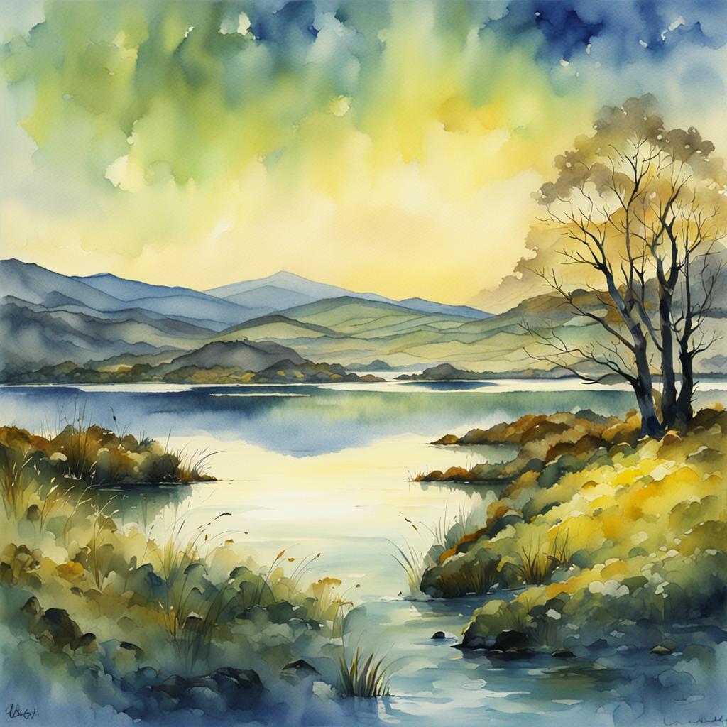 Winters Morning Lough Bofin, Co Letrim and Roscommon. #irishart #irishartist #irishartists #irishartforsale #irishartcollectors #irishartgalleries #irishlandscapes #irishlandscapesketch #nftdealer #nftinvestor #nftinvestors #nftart #nftartist #nftcommunity #nftcollector