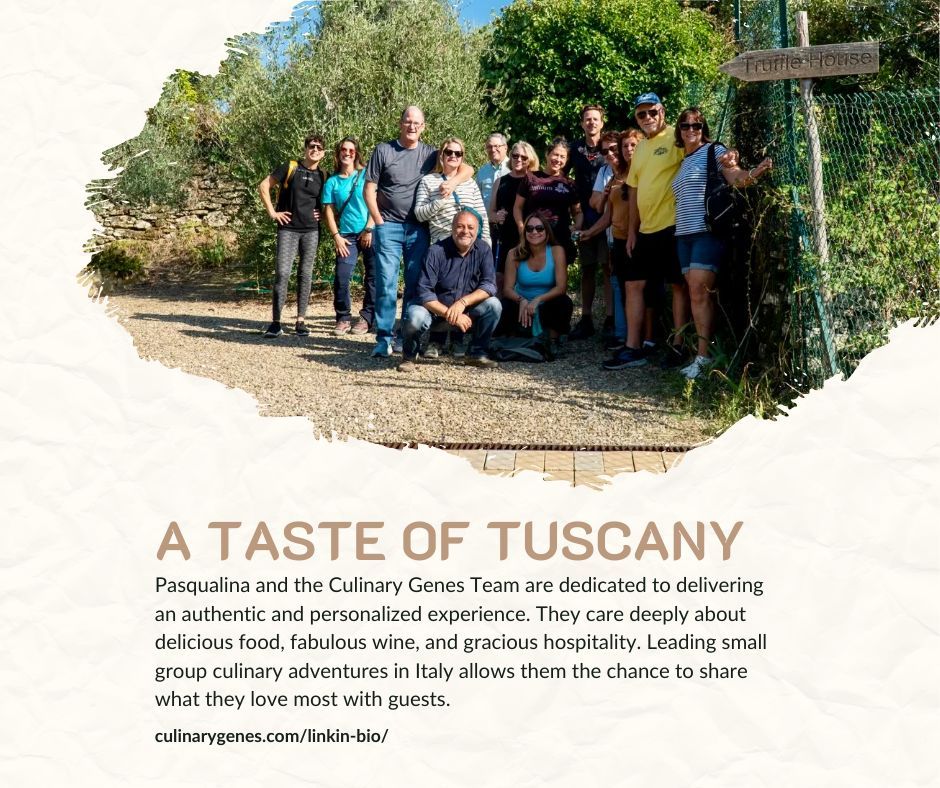 Experience Tuscany Like a Local with Culinary Genes! 🇮🇹
#ATasteofTuscany #Tuscany #CulinaryAdventures #ItalianFood #FoodTour #Travelgram #FoodieTravel #CookingClass #ItalyTravel #HiddenGems #TravelFriends #GoodCompany #LuxuryTravel #TravelGoals 
buff.ly/49t7z92