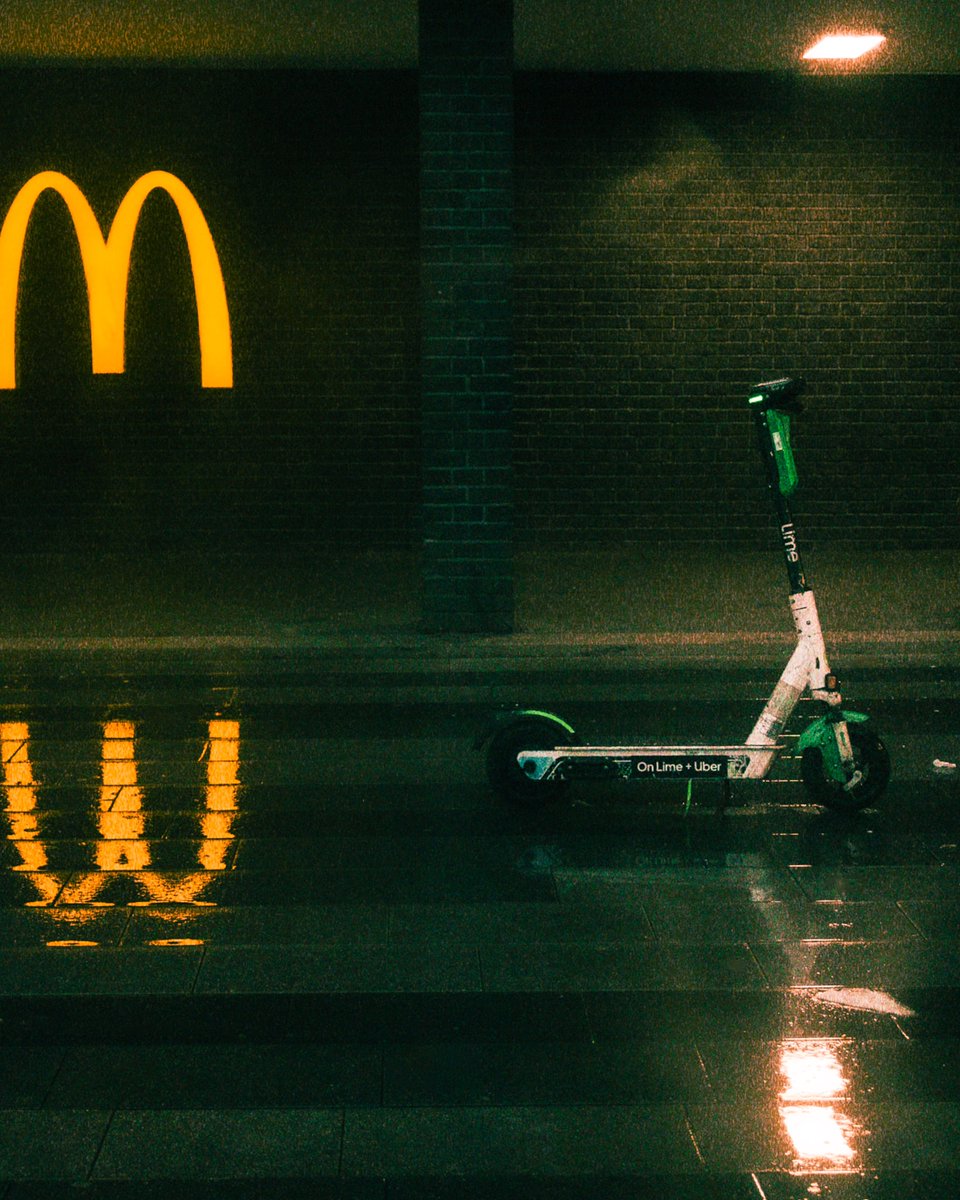 Only for artistic purposes. Wanted to capture the mirror effect of the rain on the ground.

Eat your vegetables and exercise at the gym. And drink lots of water.

I'm lovin it :)

Enjoy

Duisburg, Germany

#imlovinit #mcdonalds
#vegetables #drinkwater #exercise #restaurantphoto