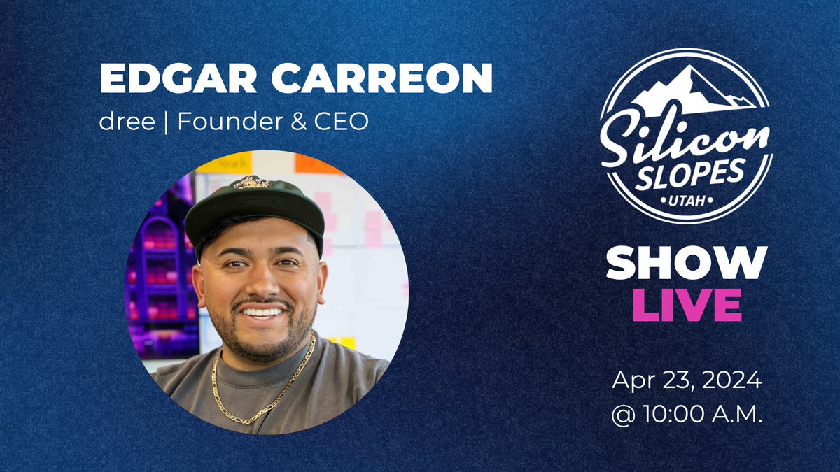 Watch @clintbetts and Garrett Clark on April 23rd at 10 A.M. for the Silicon Slopes Show Live with @edgaricarreon , Founder & CEO of @joindree .

You can watch live on the Silicon Slopes App, YouTube, or X (Twitter).

Make sure to tune in on Tuesday to the live show!

More info
