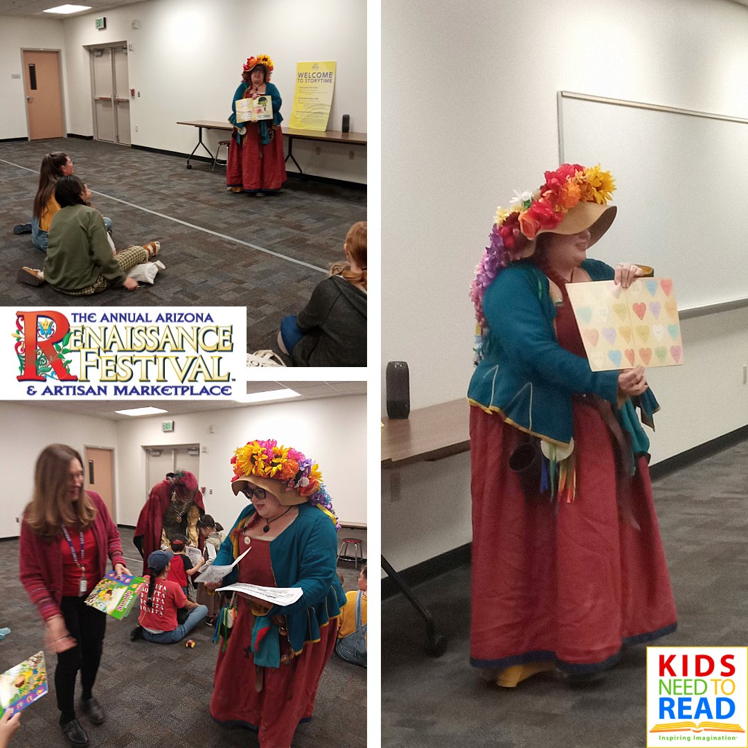 kidsneedtoread's tweet photo. 🎉Shout out to Lady Shenanigans of the Arizona Renaissance Festival

📚Thank you for participating in Storybook Adventures at the Mesa Public Library Red Mountain branch. Your energy and creativity transported us to another world!

#AZRenFest #StorybookAdventures #LadyShenanigans https://t.co/ihnEeHDbad