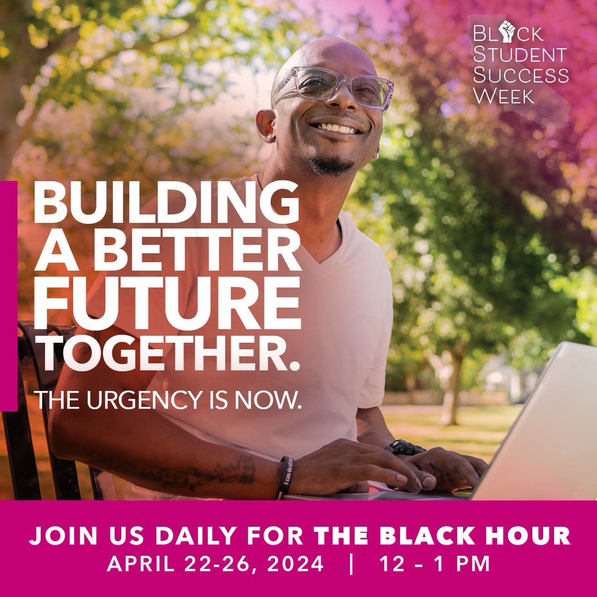 #BlackStudentSuccessWeek kicks off today! Join #TheStudentHour tonight for a session on Financial Intelligence + Basic Needs Workshop. Equitable access to #highered=ensuring ALL students can reach their goals. Register here: blkstudentsuccess.com
