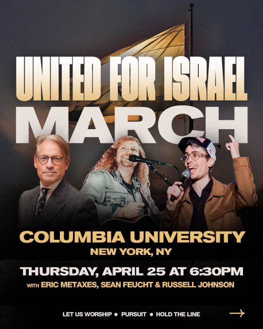 🚨BREAKING NEWS: We’re headed to New York this week for a United for Israel March on the Campus of Columbia University. It’s time to take a stand against the rampant anti-semitism that is plaguing our nation. Columbia has been taken over by radical Pro-Hamas protestors. On April