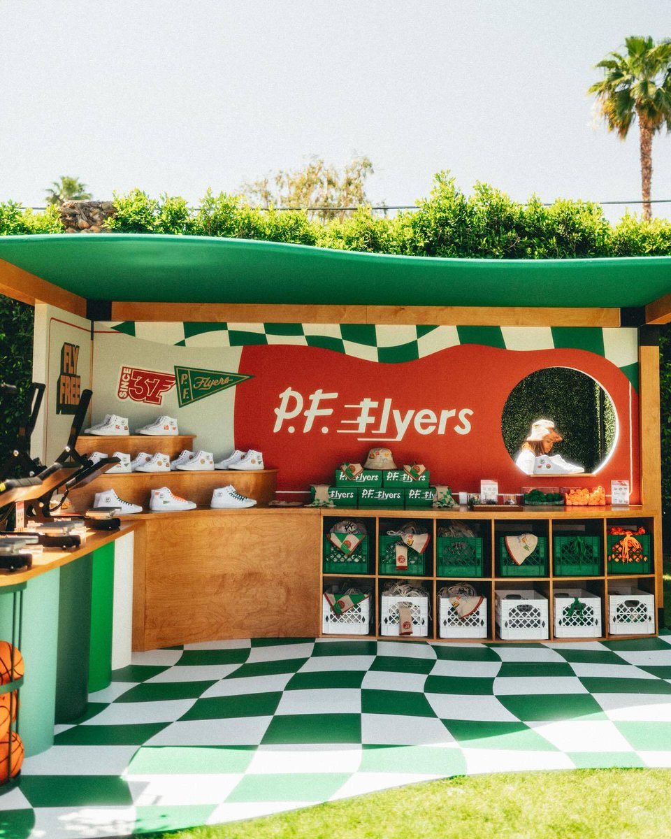 bokehinc's tweet photo. The real life manifestation of the new P.F. Flyers brand refresh. Some images from the recent #REVOLVEfestival pop-up in Palm Springs ☀️🌴👟 https://t.co/w5SkcpJ7Av