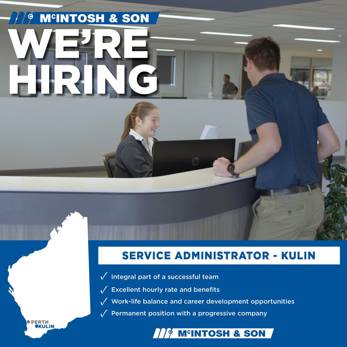 McIntosh & Son have an amazing opportunity for a motivated individual to deliver exceptional administrative support to our Kulin Service team on a full-time basis - for more info, apply here 👉🏻 loom.ly/zkYZbwI