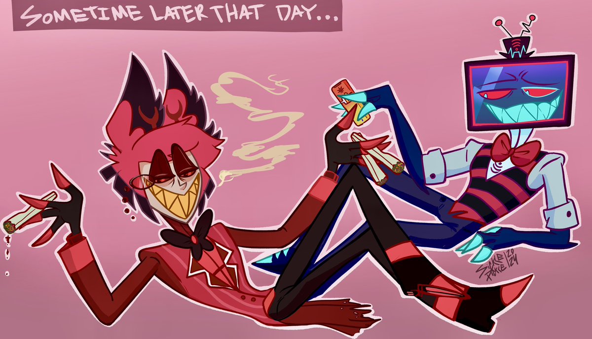 Smoke break. 

#radiostatic #voxal #hazbinhotel