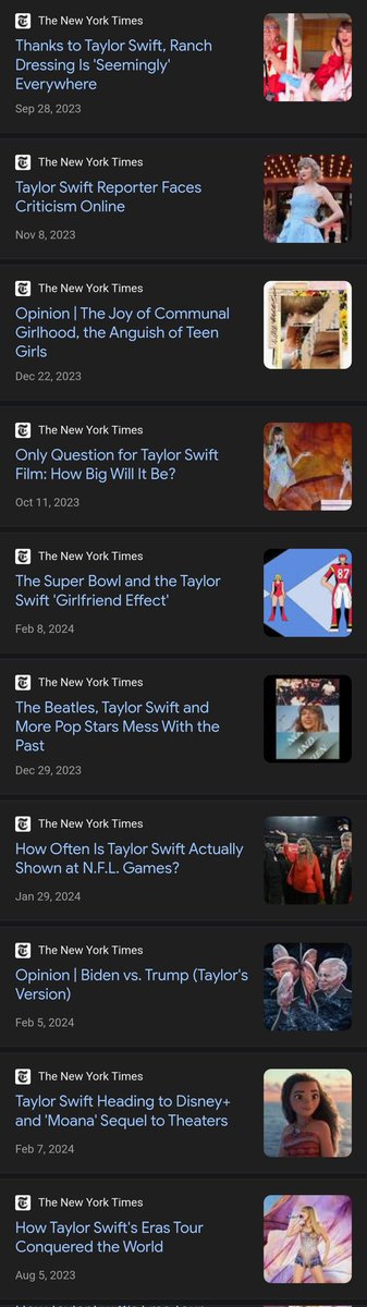 lostinspeaknow's tweet image. nytimes: we have taylor swift fatigue 

also nytimes: