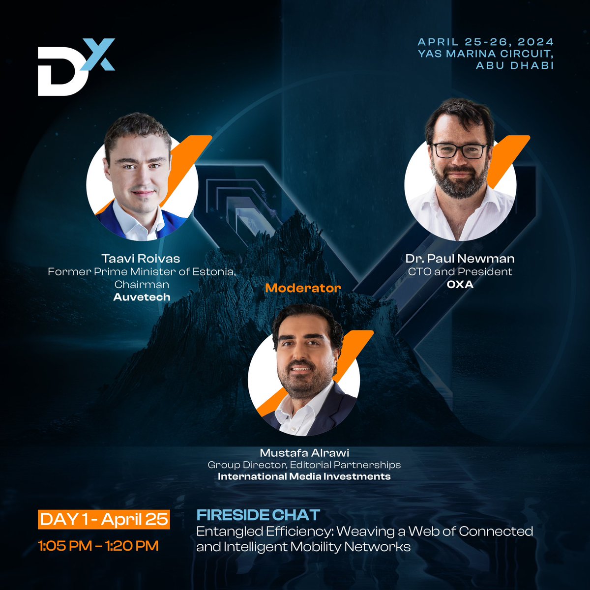 Get ready for an electrifying Fireside Chat about Weaving a Web of Connected and Intelligent Mobility Networks! Join us as experts discuss the fusion of technology and transportation! @Bayanatg42 @InvestAbuDhabi @saviabudhabi @AbuDhabiDMT