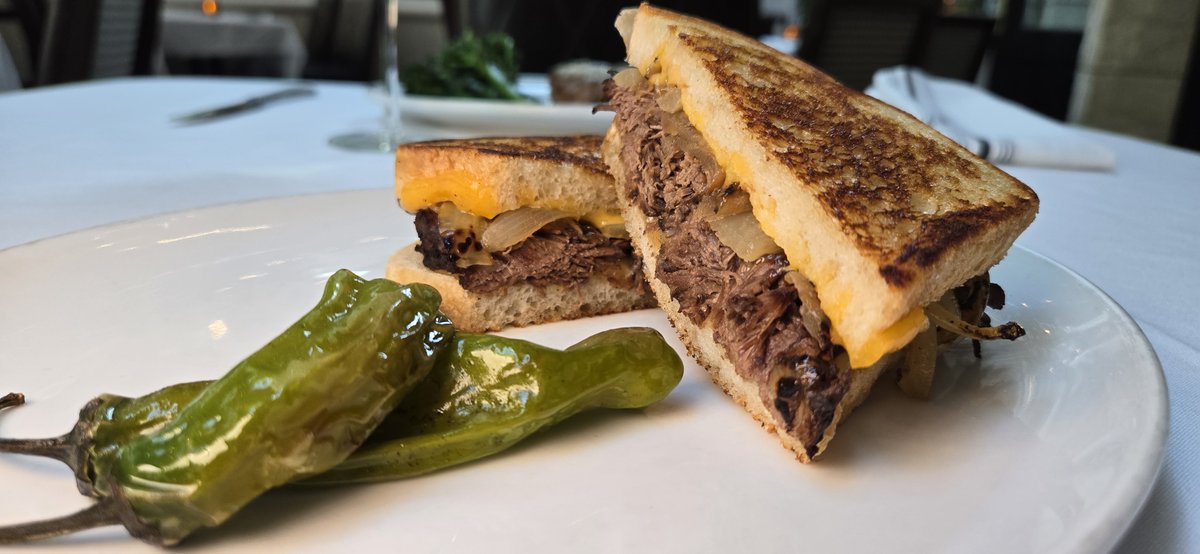 The Angry Butcher Steakhouse April Social Hour is where you need to be for the ultimate Grilled Cheese Short Rib Sandwich. Don’t let this delicious moment pass you by! bit.ly/49moQB0