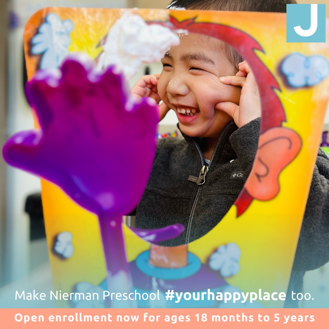 Nierman Preschool, where every grin sparks the first joyous chapter of growing up!"

Schedule a tour today at lfjcc.org/preschool/pres…