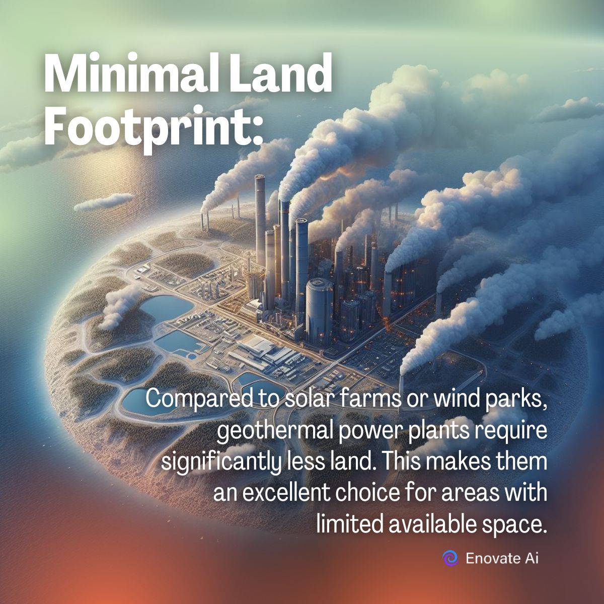 #GeothermalEnergy contributes to environmental conservation and it’s a fantastic choice for #EarthDay because:
Minimal Land Footprint: Compared to solar farms or wind parks, geothermal plants require significantly less land, being an excellent choice for areas with limited space.