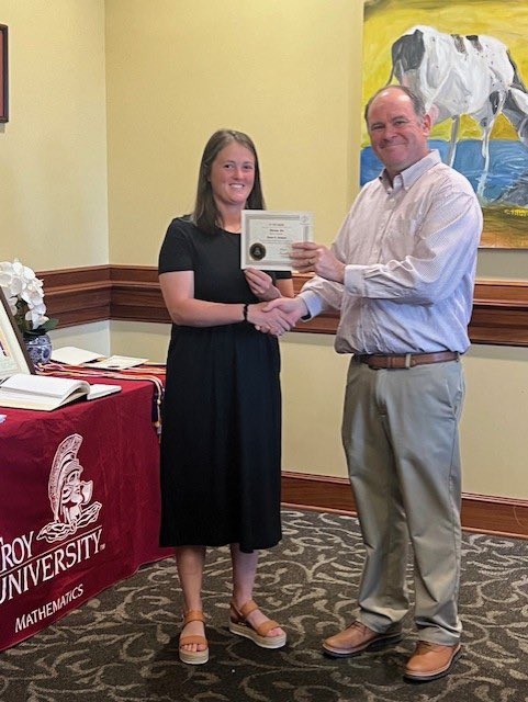 Our 21st annual Pi Mu Epsilon induction ceremony took placed yesterday.  Newly-inducted members are James Allen, Jackson Baker, Billie Byrd, Bayleigh Edberg, Jaycee Gebhard, and Grace Norris.