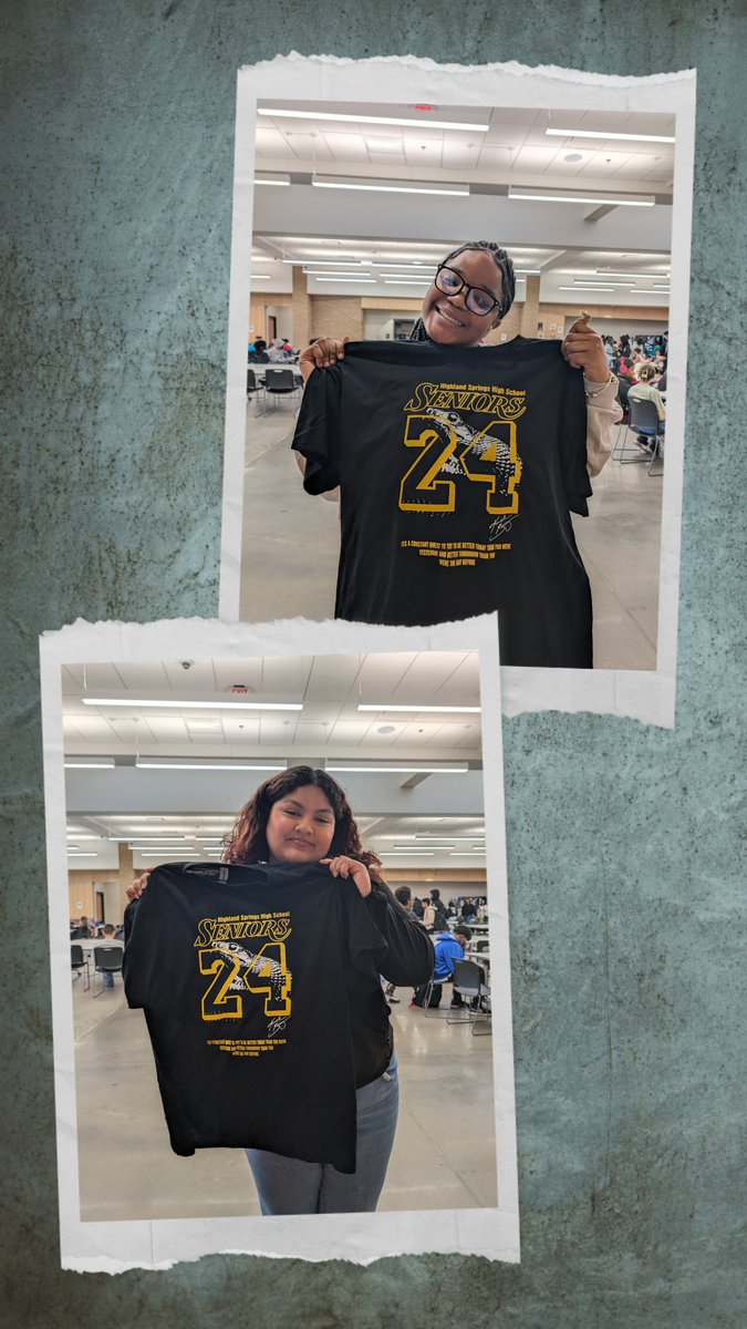 Enjoyed giving seniors their shirts during lunch! Stop by the ticket booth tomorrow if you didn't get yours today @HSHSClass2024 @WeAreHSHS