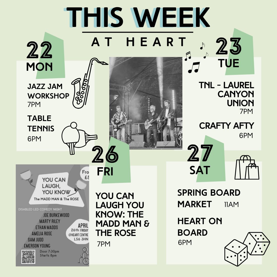 This week at Heart - For more info and booking check out the link in our bio! #laurelcanyonunion #youcanlaughyouknow #springboardmarket #heartonboard #craftyafty