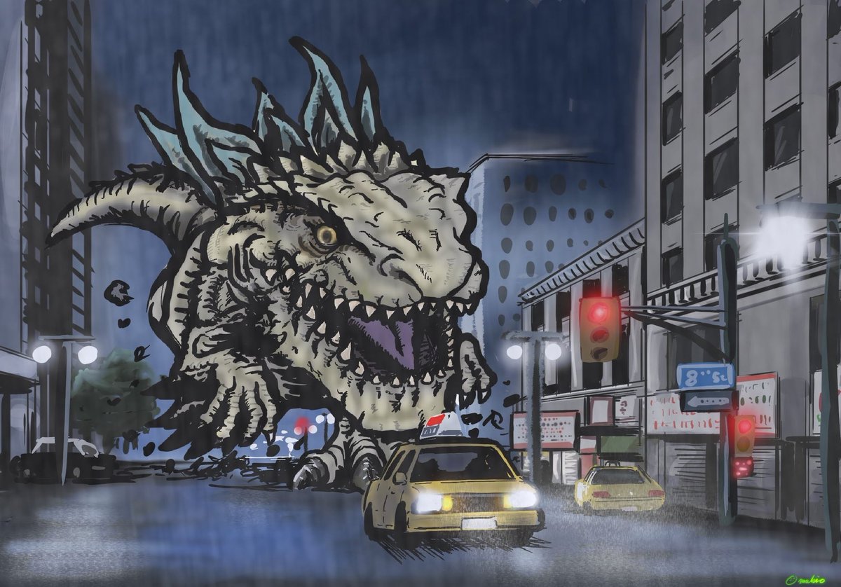 Godzilla vs Taxi #ゴジラ #Godzilla