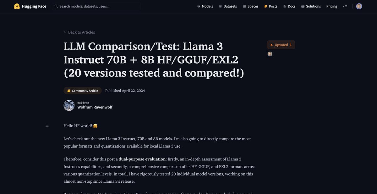 Very cool community article by @WolframRvnwlf! huggingface.co/blog/wolfram/l…
