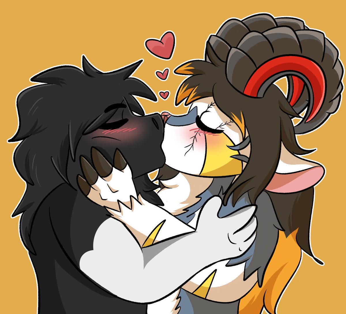 Commission for a friend on telegram of his sona in a makeout sesh with his crush. Thank you so much! f you like my work, consider buying a commission! Ask for my price sheet on my DM's! #commissionsopen #artCommission #commission #furry #furryart #cartoon #furryfandom