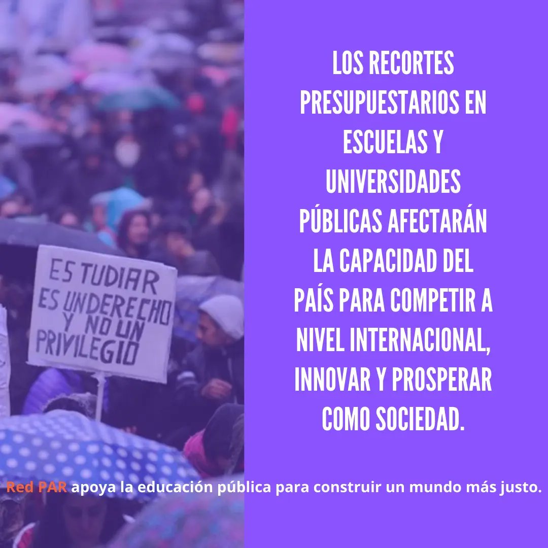 Red_PAR's tweet photo. #23A
Red PAR defiende la universidad pública
.
.
.
#RedPAR
#UniversidadPublica
#FinanciamientoEducativo https://t.co/scff0SExo1