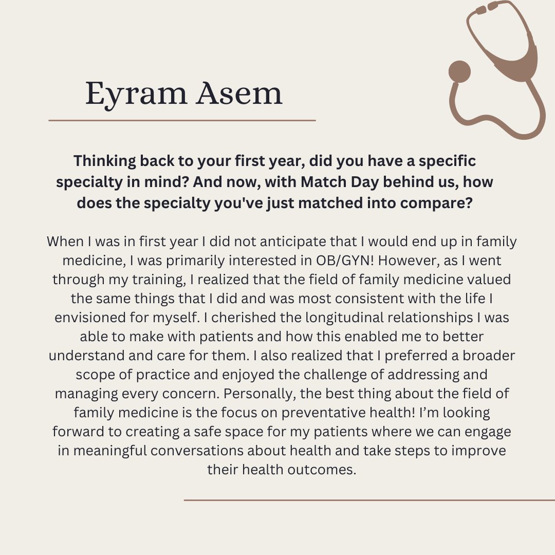 Let's applaud our newly matched 2T4s! Here's to celebrating Eyram Asem, a shining star in this cohort. 🌟Thrilled to highlight the achievements of our incoming Black physicians. Today, let's cheer on Eyram as she begins her PGY-1 journey in Family Medicine at the University of…
