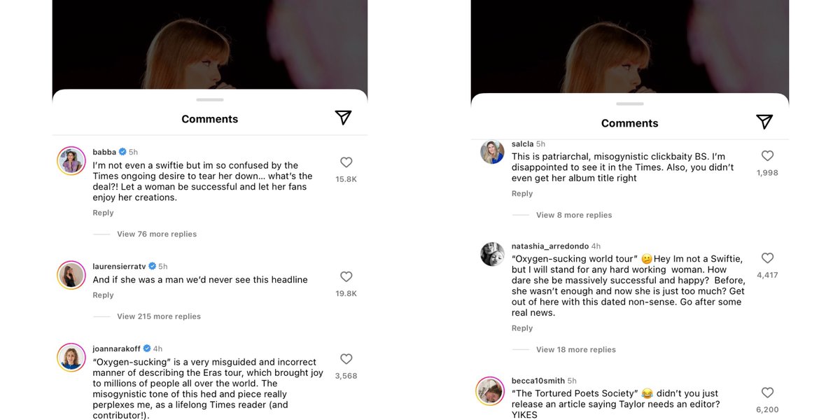 mainpopgirI's tweet image. Not them getting COOKED in their comments section lmfao

This goes to show (1) that Twitter/X is just an echo chamber, (2) that only the haters/critics actually believe the ridiculous things they accused Taylor of, and (3) that out there, in the REAL WORLD, Taylor is loved by the…