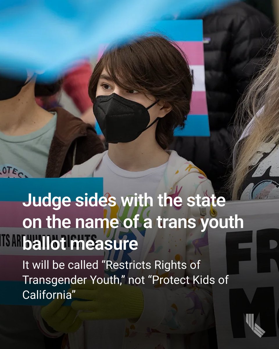 Judge sides with @AGRobBonta on naming a potential ballot measure “Restricts Rights of Transgender Youth.' It would require schools to notify parents if a student identifies as transgender, among other things. cal.news/4aGldXU 📝 @carolynjones 📸 @mgutierrezjr