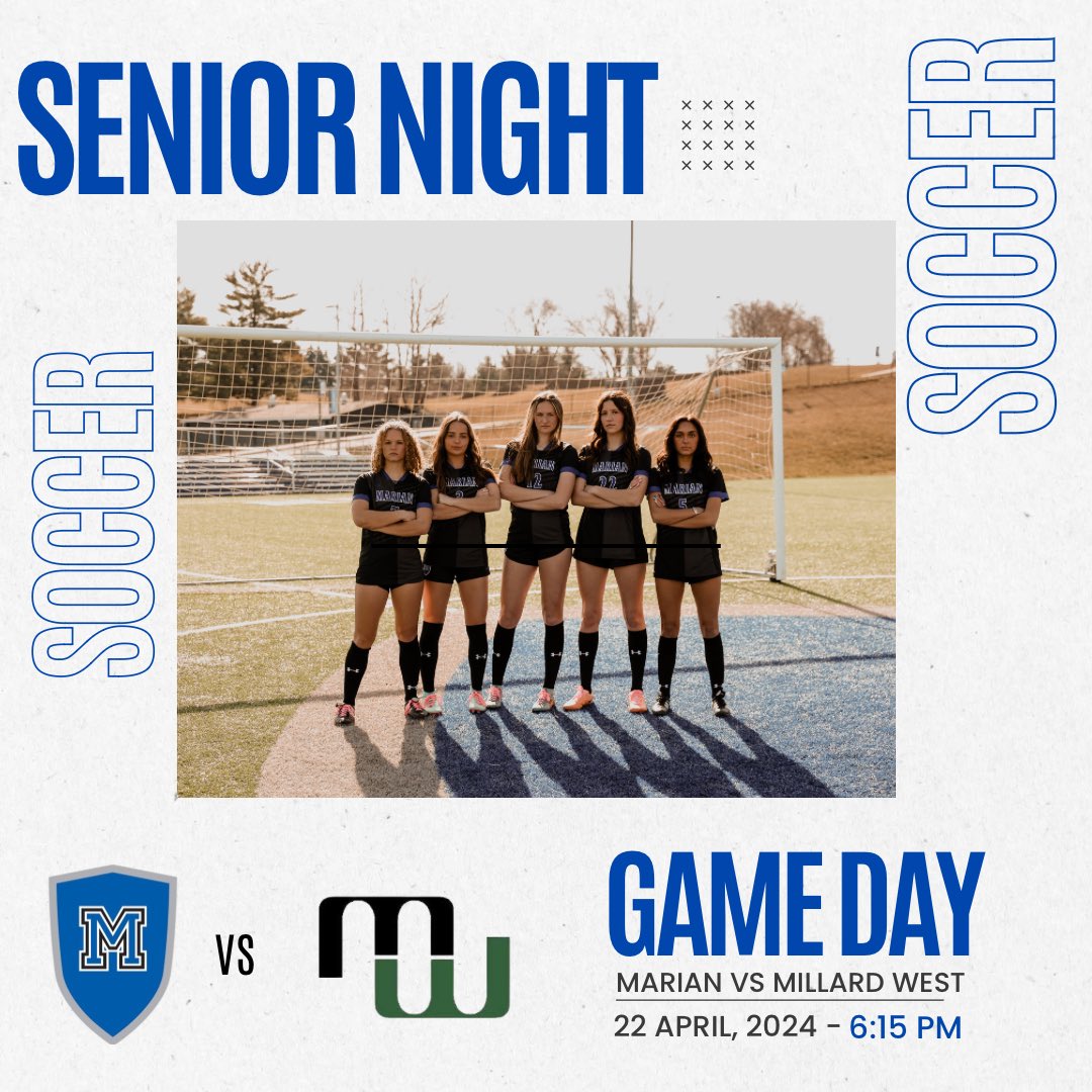 SENIOR NIGHT!!! At Home VS Millard West 6:15pm Come Support Seniors!!💙