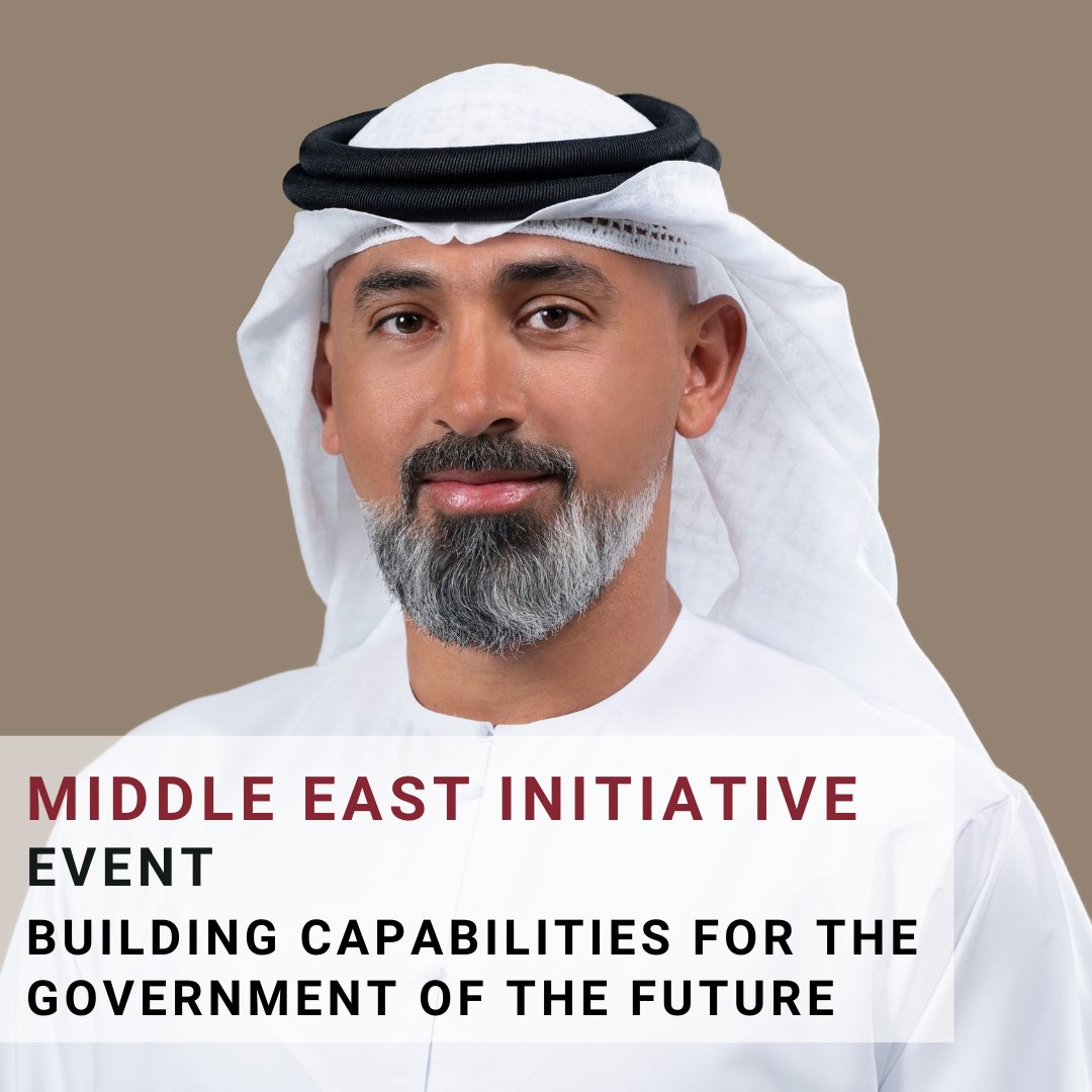 Join us Friday for a talk by H.E. Dr. Yasir Al Naqbi, Director General, GovAcademy, Abu Dhabi Dept. of Gov't Enablement, on promoting effective governance, nurturing innovation, & enhancing the citizen experience, moderated by Tarek Masoud. Register: belfercenter.org/event/building…