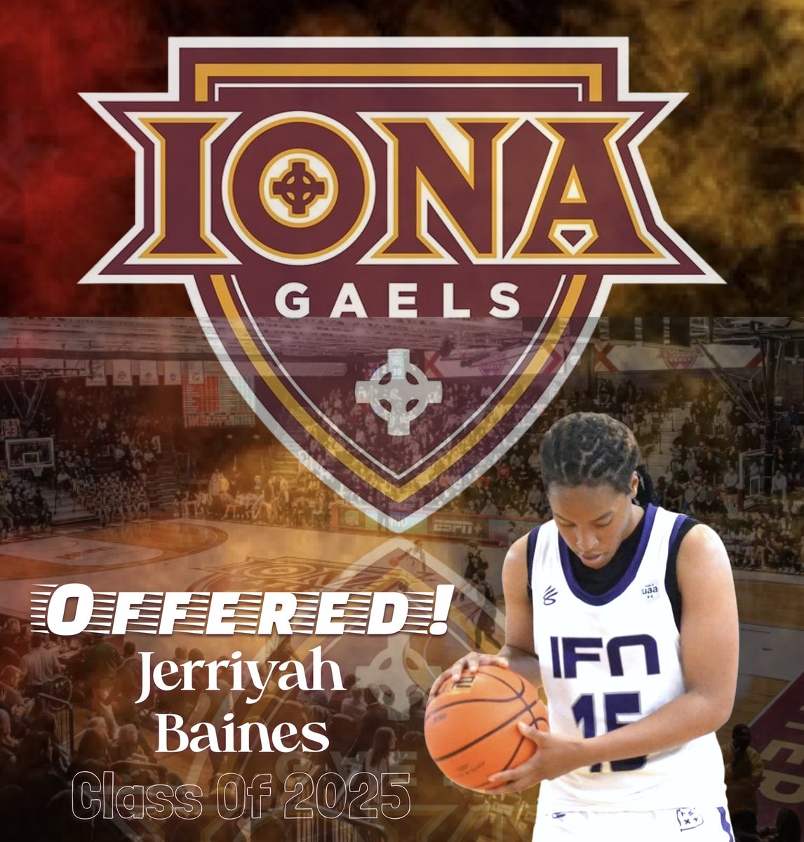 After a great conversation with @coachangszumilo ! I am blessed to say I have received an offer to IONA UNIVERSITY !❤️ #wbb #blessed🙏