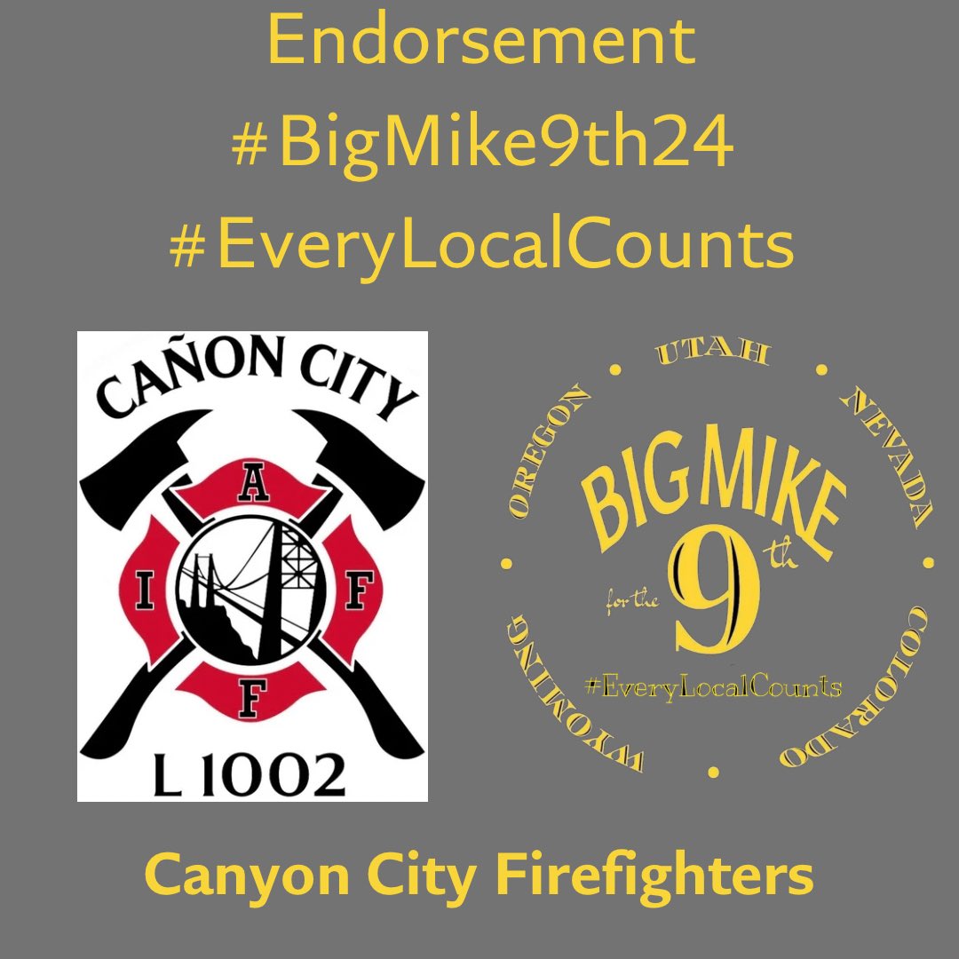 Thank you Canyon City Firefighters #EveryLocalCounts #OurIAFF9th #BigMike9th24