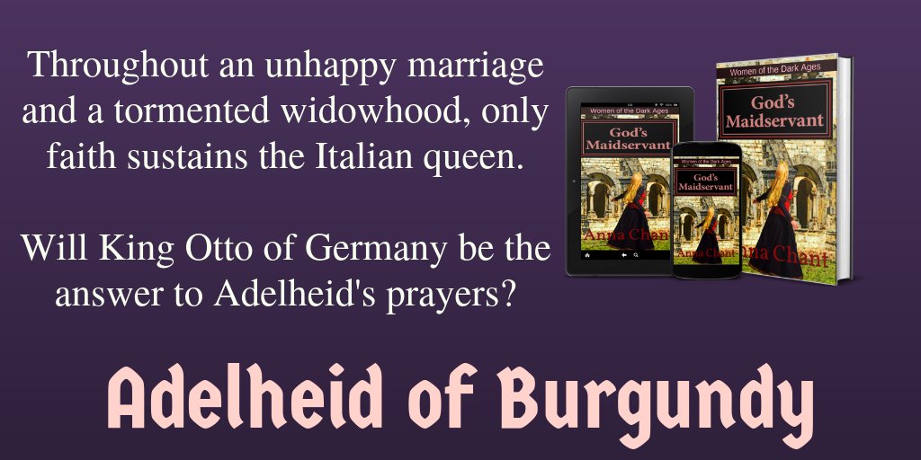 #KindleCountdownDeal – only #99cents or 99p

“You will be my wife one day, Adelheid. Why not agree to it willingly?”
 
 God's Maidservant - the story of Adelaide of Italy
 mybook.to/GodsMaidservant
#Bargain