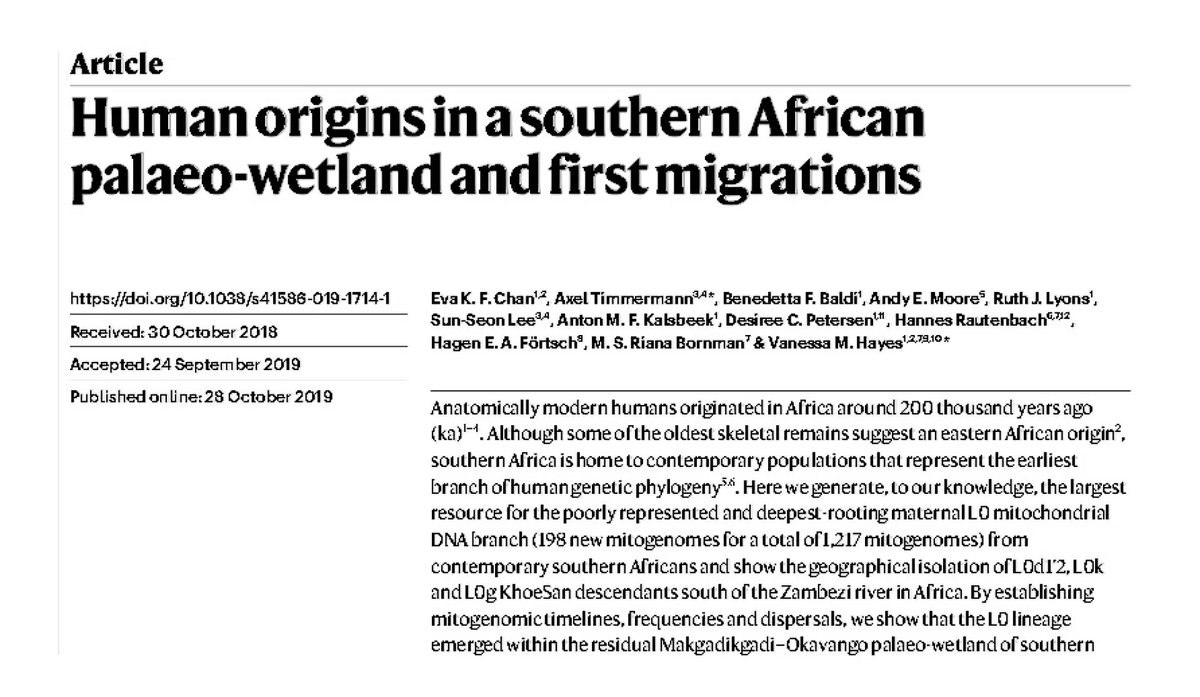 Nature dergisinde yayımlanan araştırma insanlığın anavatanı olarak isimlendirilen Cennet Bahçesi’nin (Garden of Eden) Afrika ülkesi Botswana’da olduğunu iddia etti.

Araştırma DNA testine dayanıyor. Bu görüşe bilim insanlarının nasıl tepki vereceği merakla bekleniyor.
Nature…