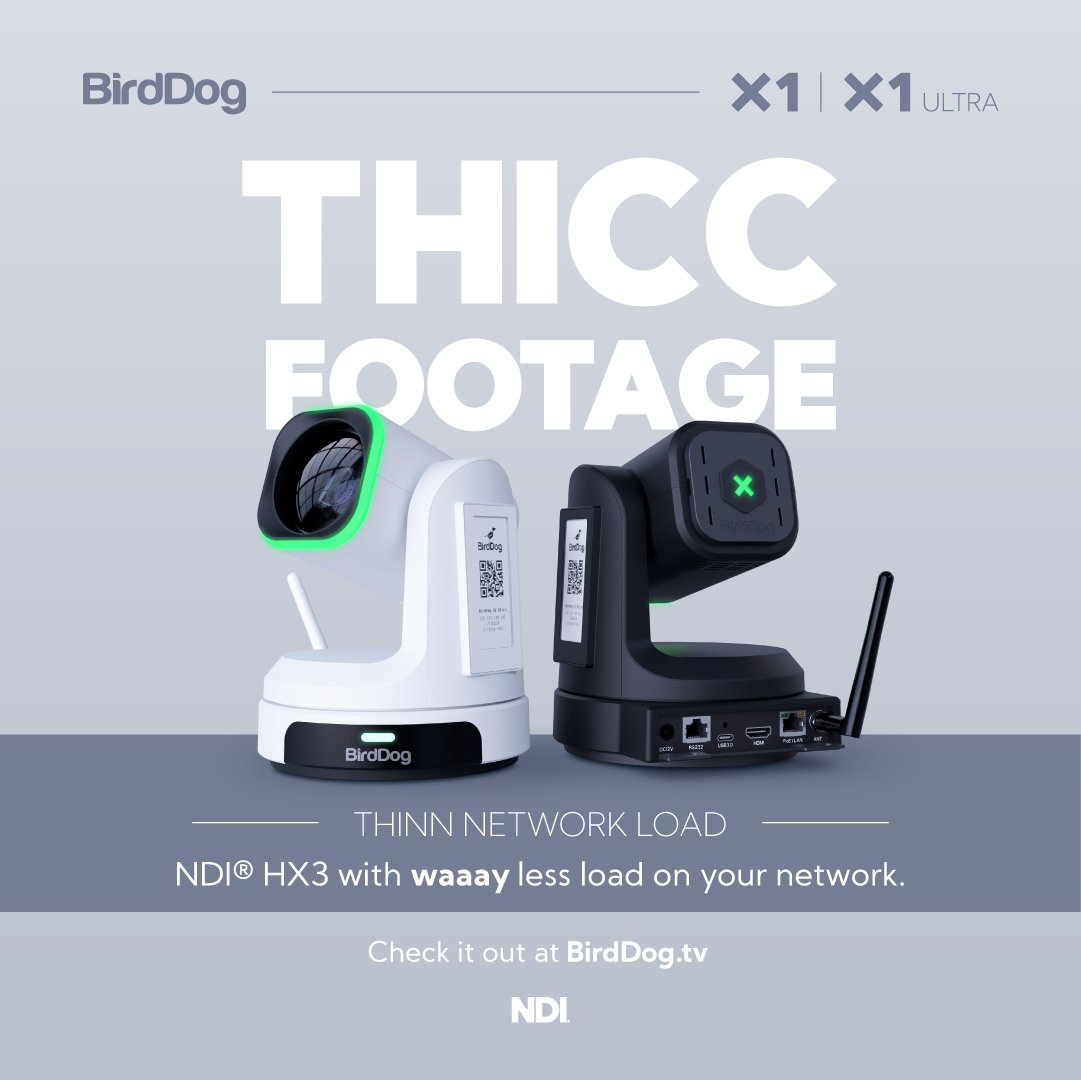 Experience category-defining smooth, controllable movement and stunning image quality with BirdDog X1 and X1 Ultra, with Halo Tally and AI Tracking for pure live production magic.