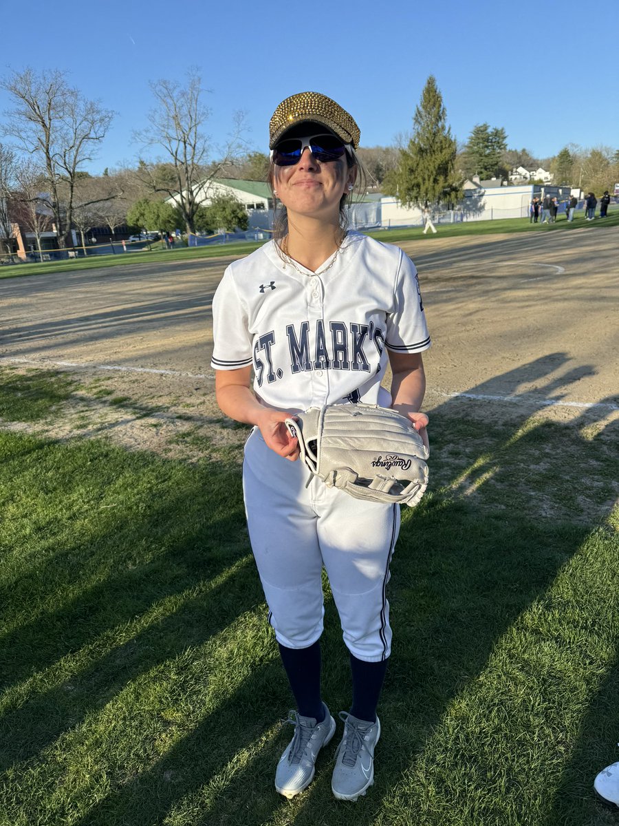 StMarksSoftball's tweet photo. Mia Overbye named Mae Bartlett ‘26 named Player of the Game for making some key outs in the field, including a double play. She also reached base 3 times and scored 2 runs. https://t.co/07M94hwS63